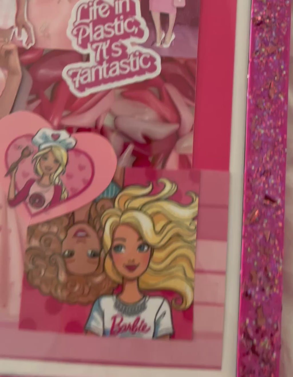 Pink Barbie Collage